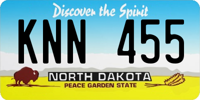 ND license plate KNN455