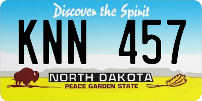 ND license plate KNN457