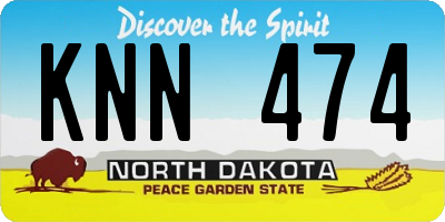 ND license plate KNN474