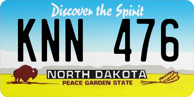 ND license plate KNN476
