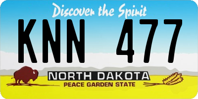 ND license plate KNN477