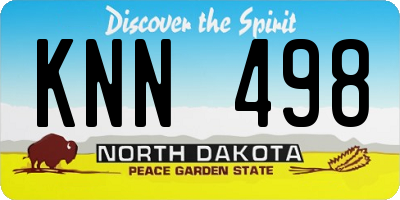 ND license plate KNN498