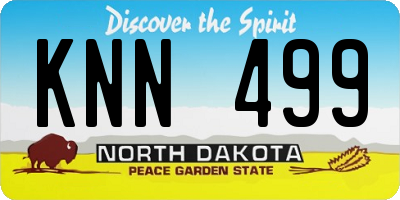 ND license plate KNN499