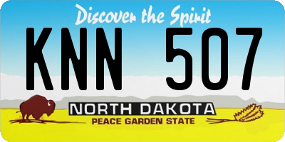 ND license plate KNN507