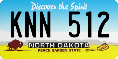 ND license plate KNN512