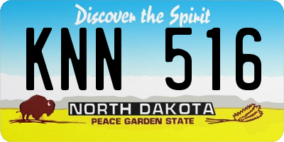 ND license plate KNN516