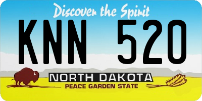 ND license plate KNN520
