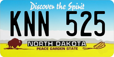 ND license plate KNN525