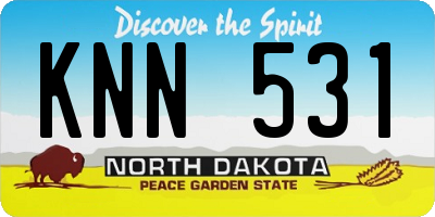 ND license plate KNN531