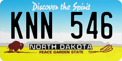 ND license plate KNN546