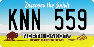 ND license plate KNN559