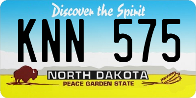ND license plate KNN575
