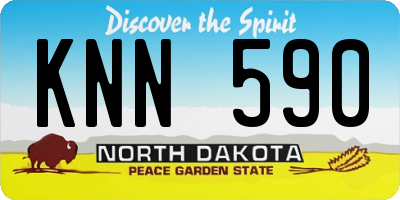 ND license plate KNN590