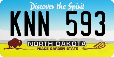 ND license plate KNN593