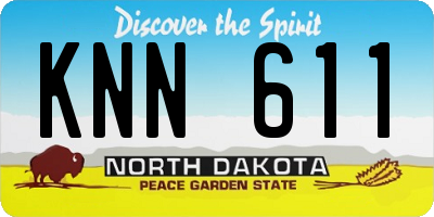 ND license plate KNN611