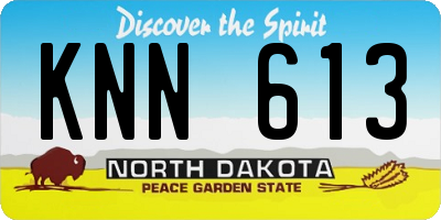ND license plate KNN613