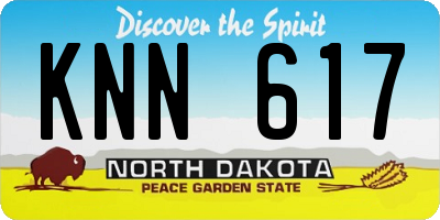 ND license plate KNN617