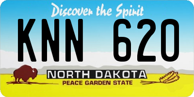 ND license plate KNN620
