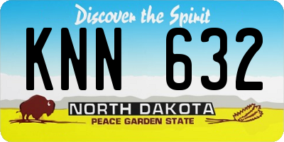 ND license plate KNN632