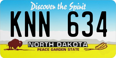 ND license plate KNN634