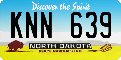 ND license plate KNN639