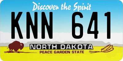 ND license plate KNN641