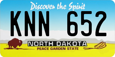 ND license plate KNN652