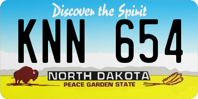ND license plate KNN654