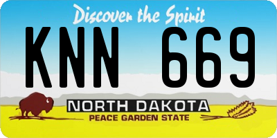 ND license plate KNN669