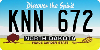 ND license plate KNN672