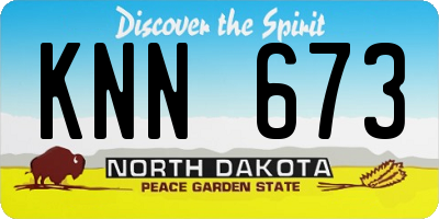 ND license plate KNN673