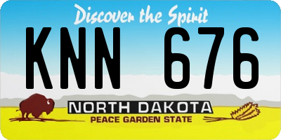 ND license plate KNN676