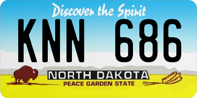 ND license plate KNN686