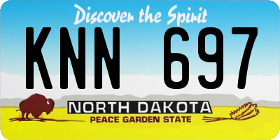 ND license plate KNN697