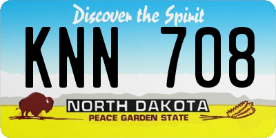 ND license plate KNN708