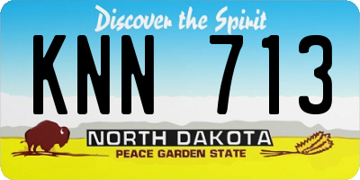 ND license plate KNN713