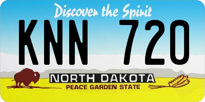 ND license plate KNN720