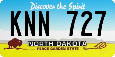 ND license plate KNN727
