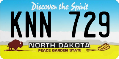 ND license plate KNN729