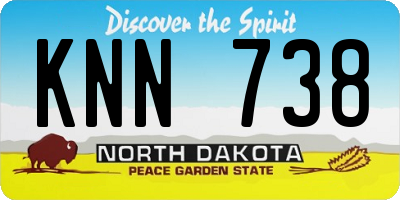 ND license plate KNN738
