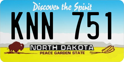 ND license plate KNN751