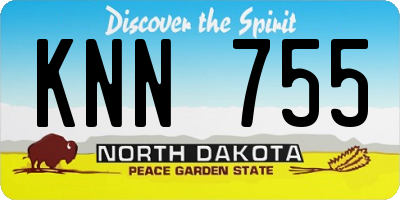 ND license plate KNN755