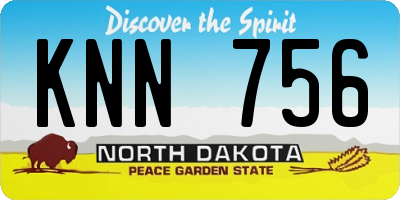 ND license plate KNN756
