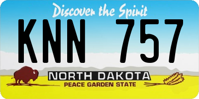 ND license plate KNN757