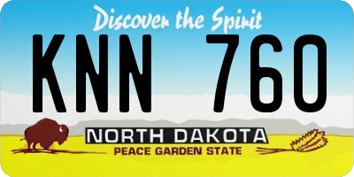 ND license plate KNN760