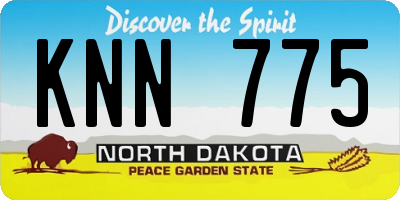 ND license plate KNN775