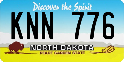 ND license plate KNN776