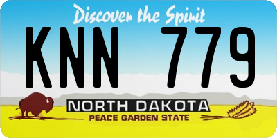 ND license plate KNN779