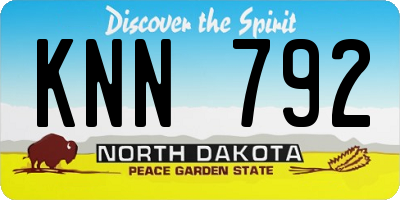 ND license plate KNN792