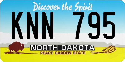 ND license plate KNN795